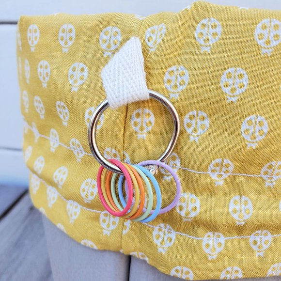 Project Bag for Knitting, Crochet, Yarn Storage and Organization! Medium Yellow - Picture 4 of 11